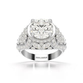 4.16 CT Round Cut Halo Engagement Lab Diamond Ring